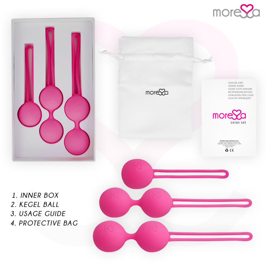 MORESSA - OSIAN SET PREMIUM SILICONE PINK (Osian One - 51 g | Osian Two - 101 g | Osian Three 85 g)