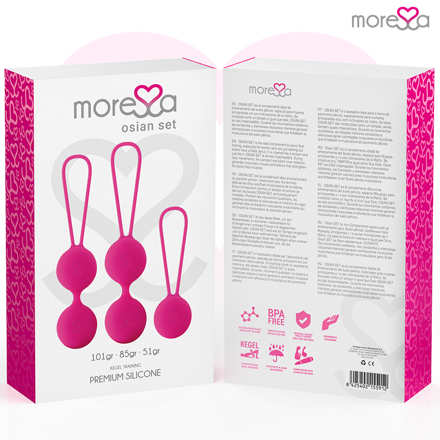 MORESSA - OSIAN SET PREMIUM SILICONE PINK (Osian One - 51 g | Osian Two - 101 g | Osian Three 85 g)