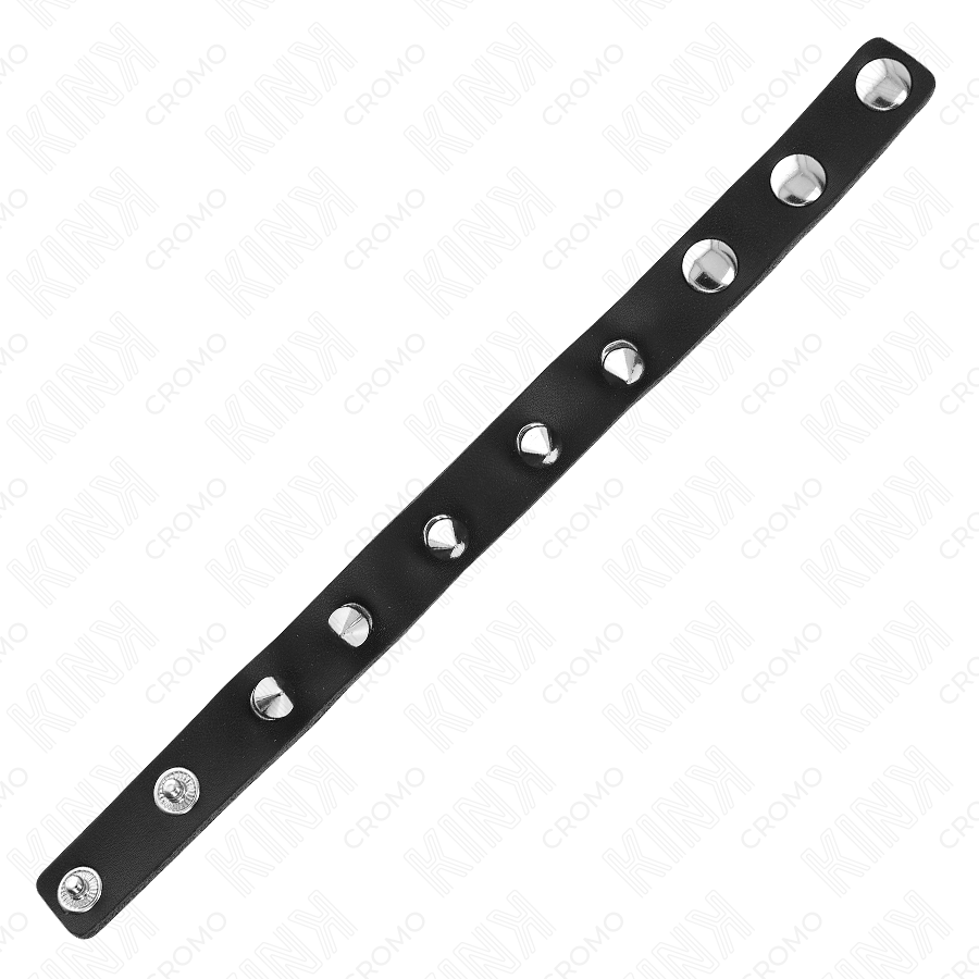 Leather spiked penis ring | 21.5 cm × 1.6 cm | KINK