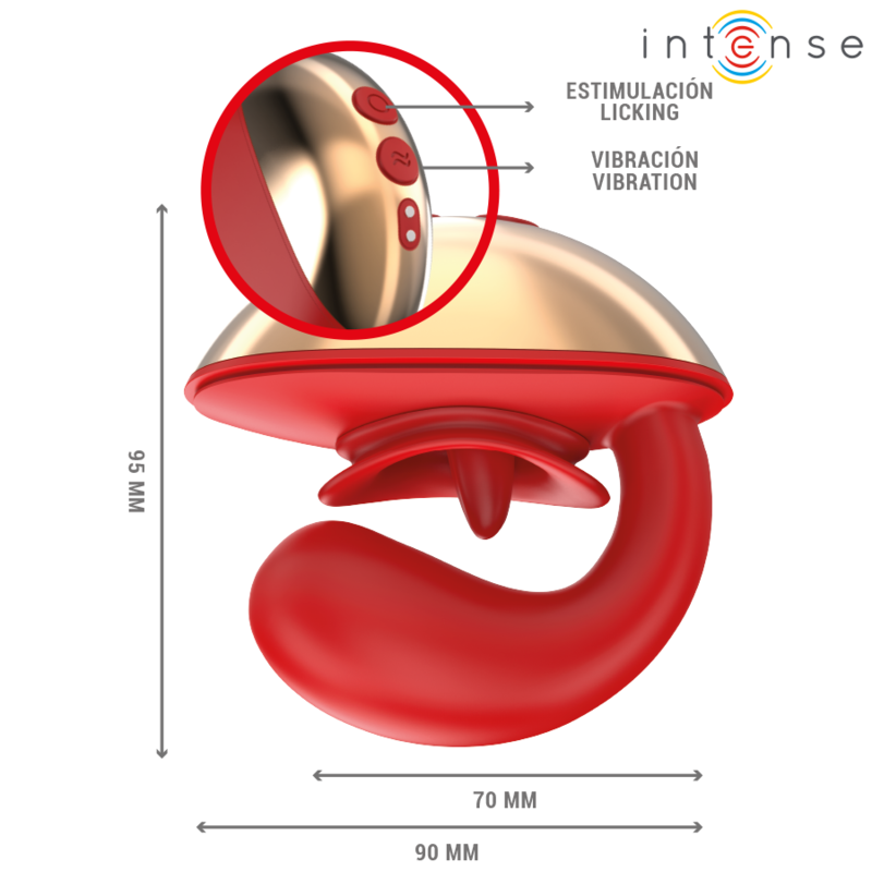 Mariah U-Shaped Couples Vibrator Red – 10 Modes – Waterproof – INTENSE
