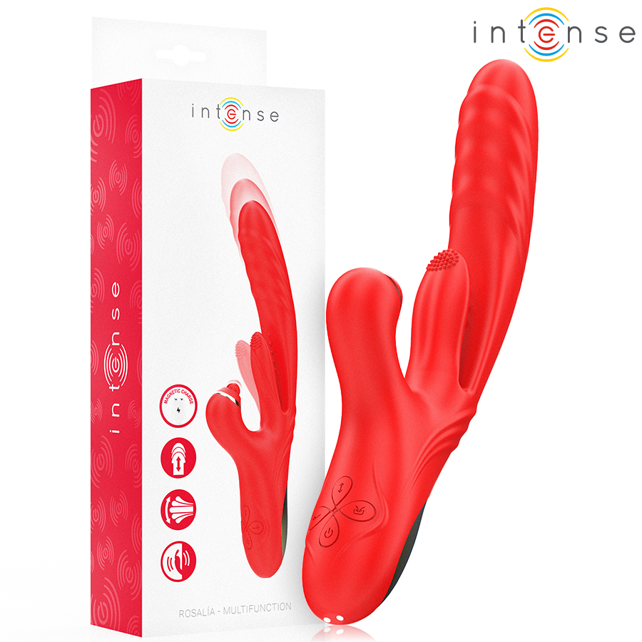 INTENSE - ROSALIA MULTIFUNCTION VIBRATOR 3 IN 1 RED
