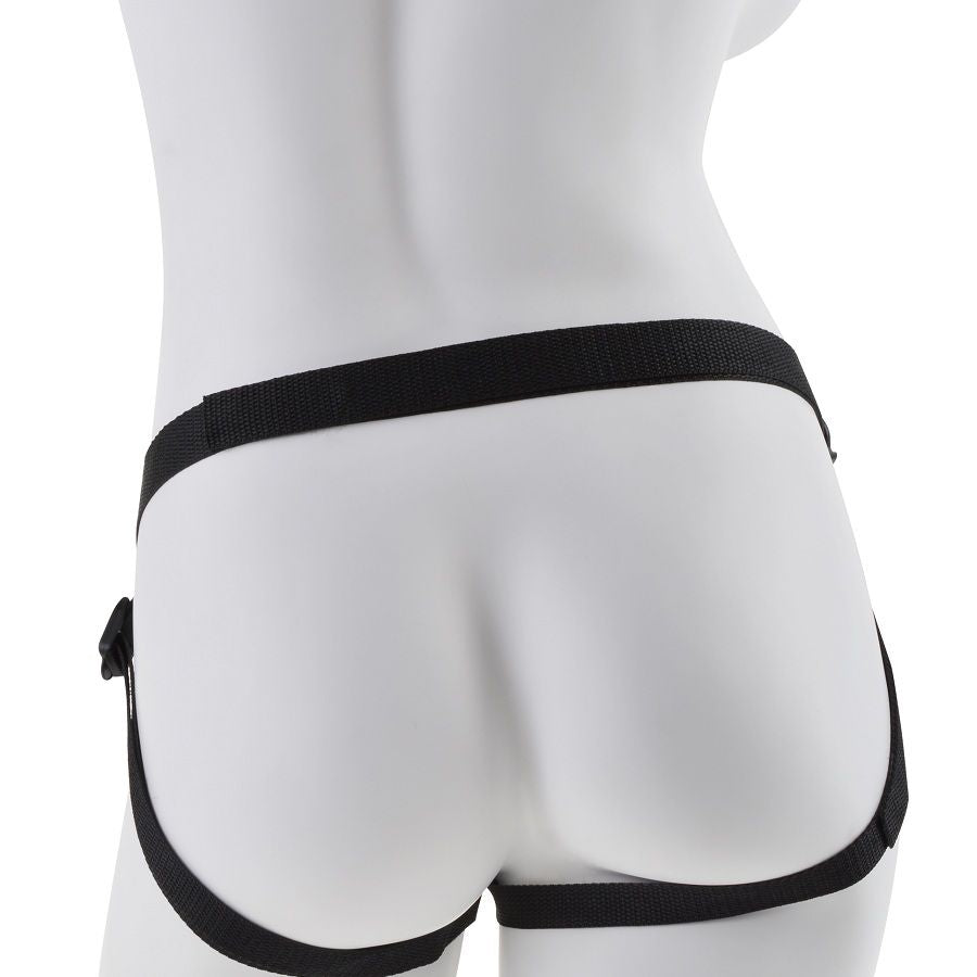 Designer strap-on with removable suction base | 7 in | FETISH FANTASY GOLD