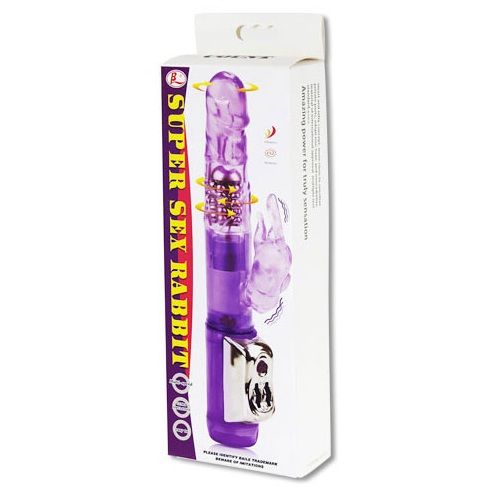 Rotating rabbit vibrator with beads | 23 cm × 3.5 cm | BAILE