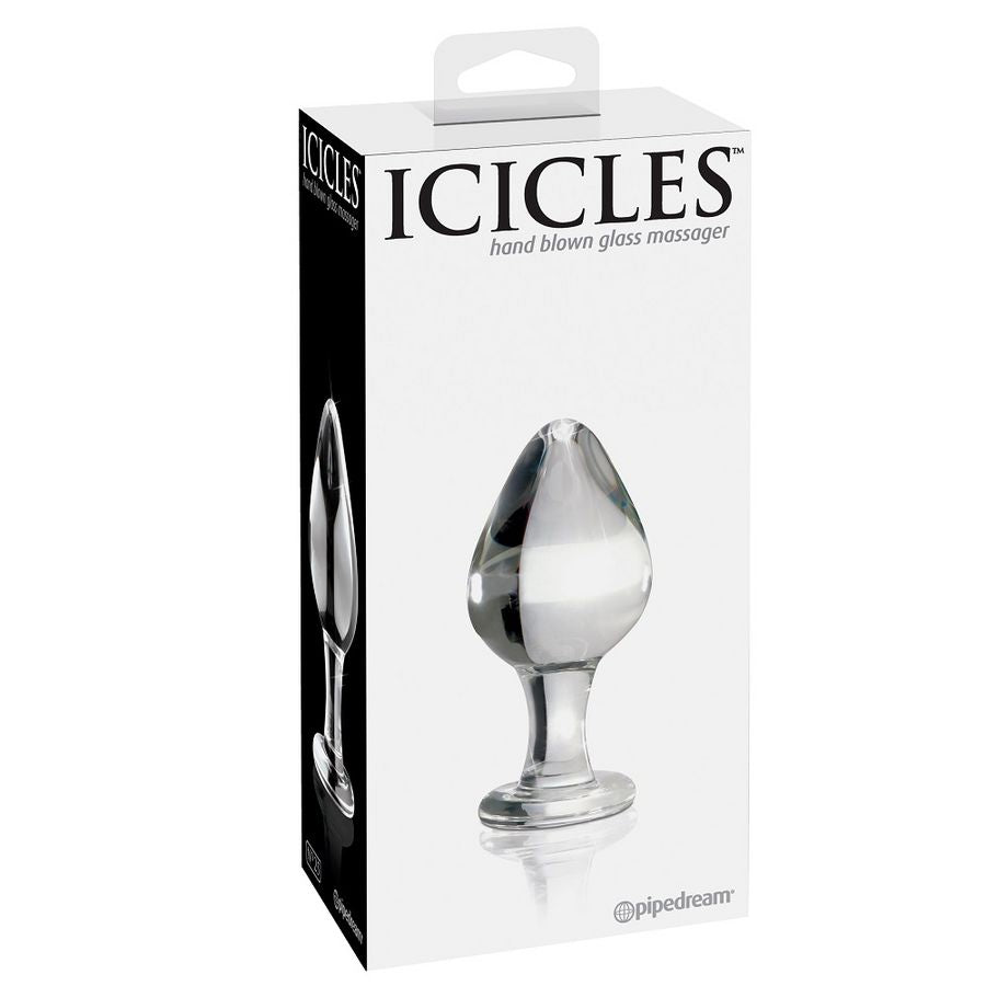 Glass anal plug | 7.5 cm × 4.5 cm | ICICLES