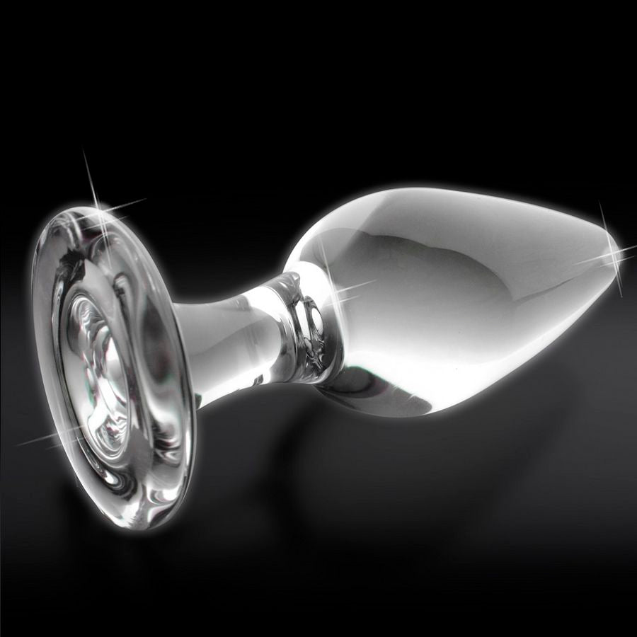 Handmade glass anal plug for temperature play | 10 cm × 3.8 cm | ICICLES
