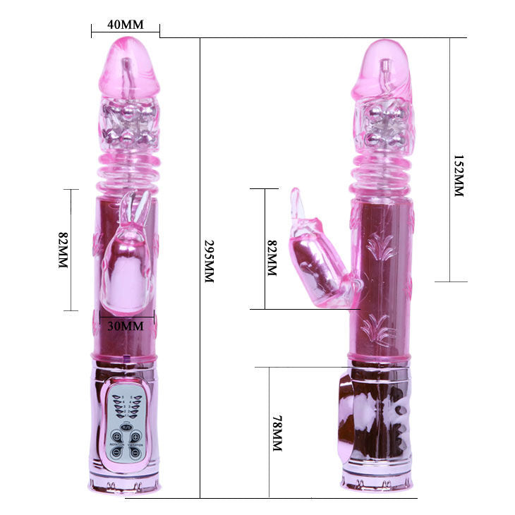 Pink rabbit rotator vibrator | 29 cm × 4.5 cm | BAILE