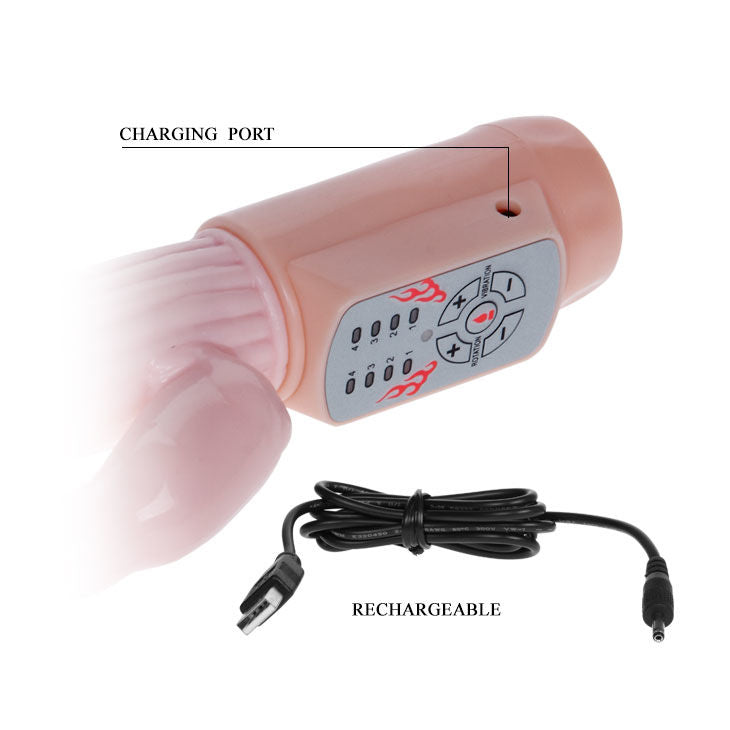 Heated rabbit rotator vibrator | 220 mm × 30 mm | BAILE