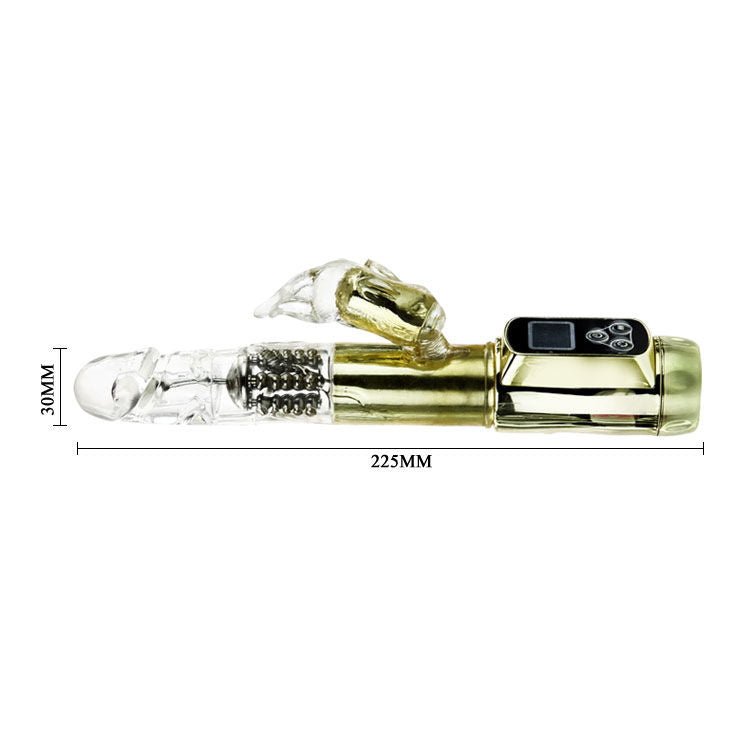Rabbit Siberia Passion Gold | Rotating Rabbit, 5 Speeds + 5 Modes | Waterproof | Battery-Operated (3 × AAA) | BAILE