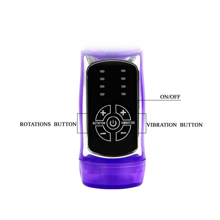 Rotating Rabbit Vibrator with Beads | 23.0 cm x 3.5 cm | BAILE Rabbit Passion Baron