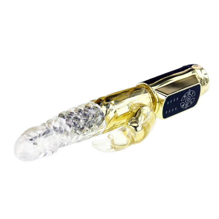 Rotating Gold rabbit vibrator, 12 speeds & 4 rotations | 23 cm × 3.5 cm | BAILE