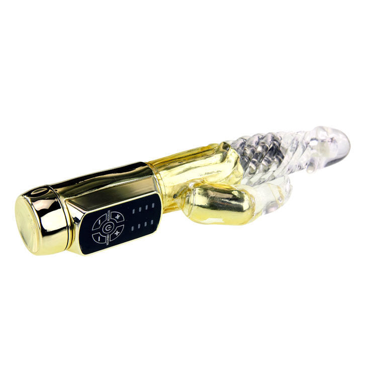 Rotating Gold rabbit vibrator, 12 speeds & 4 rotations | 23 cm × 3.5 cm | BAILE