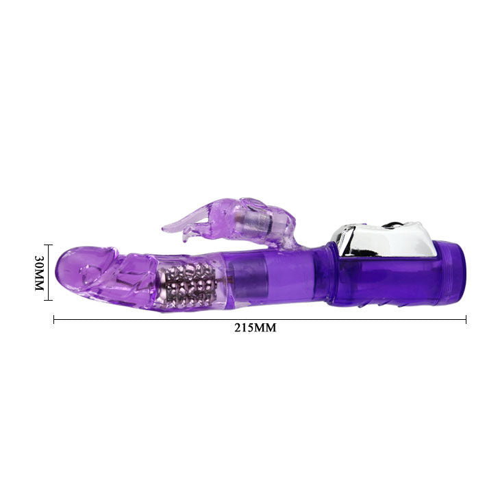 Rotating rabbit vibrator with beads | 23 cm × 3.5 cm | BAILE