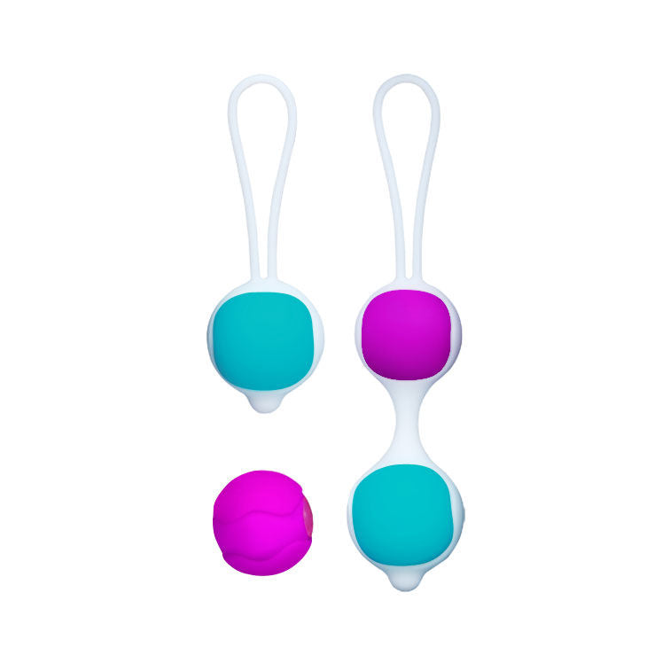 Orgasmic ball set, 4 interchangeable weights | 3.75 cm ø, 15.25 cm | PRETTY LOVE