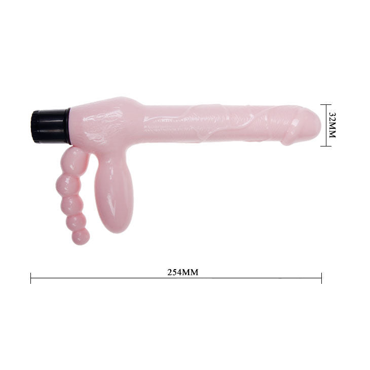 Strapless Vibrating Harness with Anal Stimulator TPR | 25.4 cm x 3.5 cm | BAILE