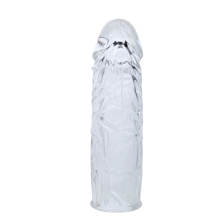 Transparent Silicone Penis Cover with Stimulating Nodules | 13 cm insertable, 14.2 cm total | BAILE
