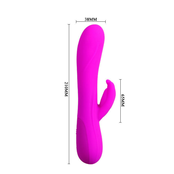 Barrette dual-motor rabbit vibrator | 21 cm × 3.8 cm | PRETTY LOVE