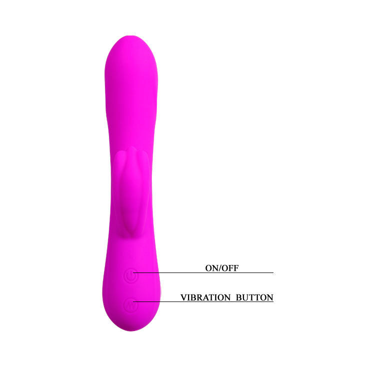 Barrette dual-motor rabbit vibrator | 21 cm × 3.8 cm | PRETTY LOVE