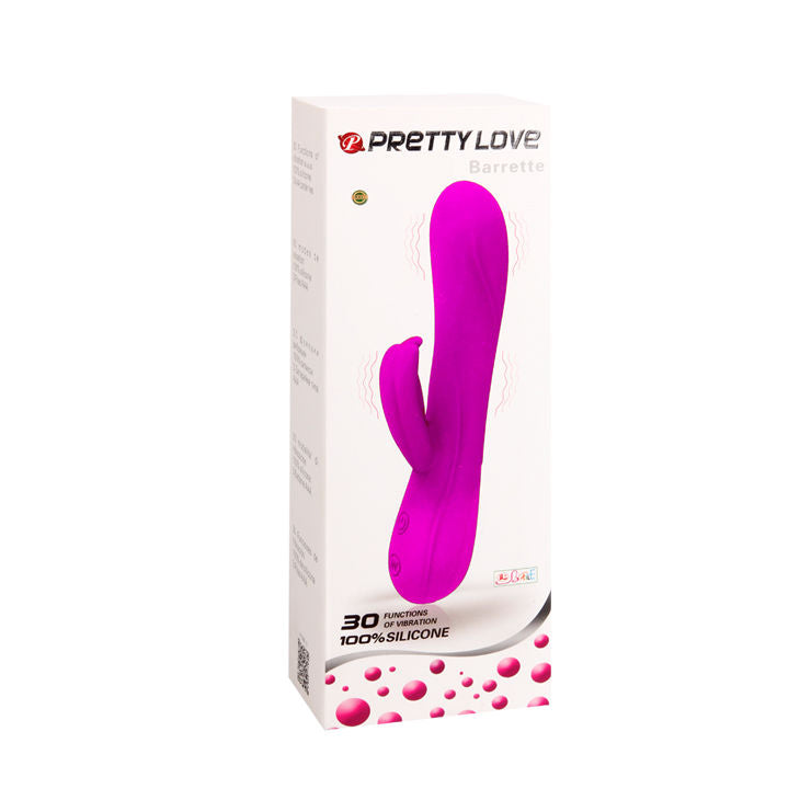 Barrette dual-motor rabbit vibrator | 21 cm × 3.8 cm | PRETTY LOVE
