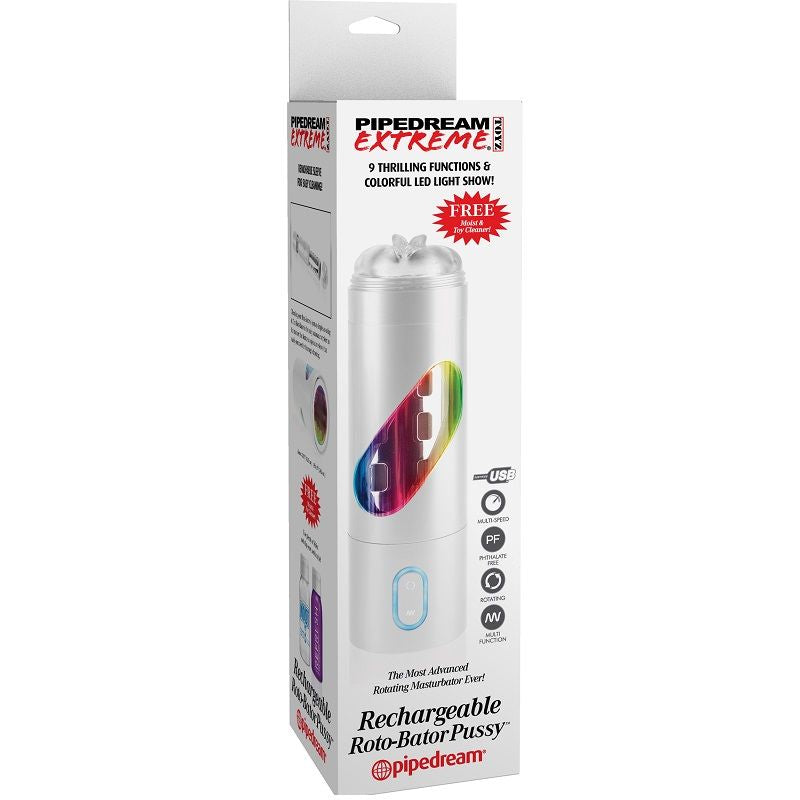 Rotating vibrating USB masturbator | 24 cm x 8 cm | EXTREME TOYZ