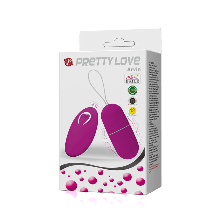 Remote-control vibrating egg, 12 modes | PRETTY LOVE