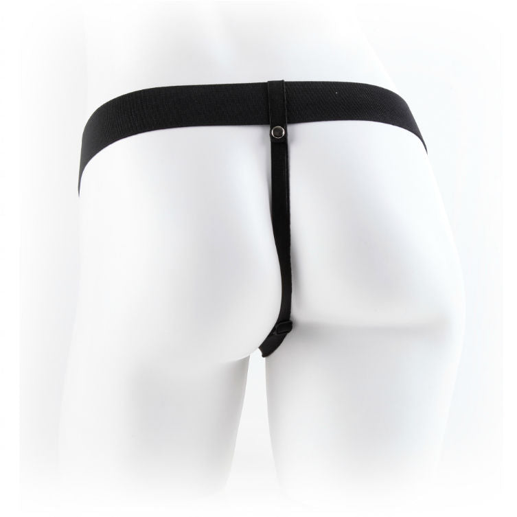 Vibrating hollow strap-on with balls, Flesh | 27.9 cm × 4.8 cm | FETISH FANTASY SERIES
