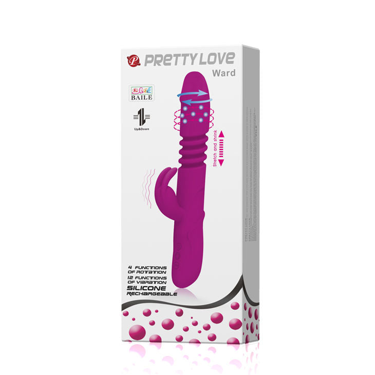 Up-&-Down dual-action rabbit vibrator | 27 cm × 3.5 cm | PRETTY LOVE