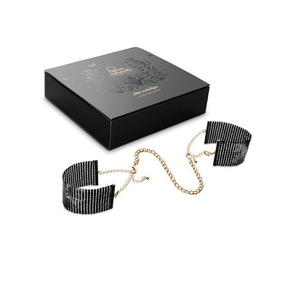 Bijoux Indiscrets Désir Métallique – Black Metal Mesh Handcuffs/Bracelets