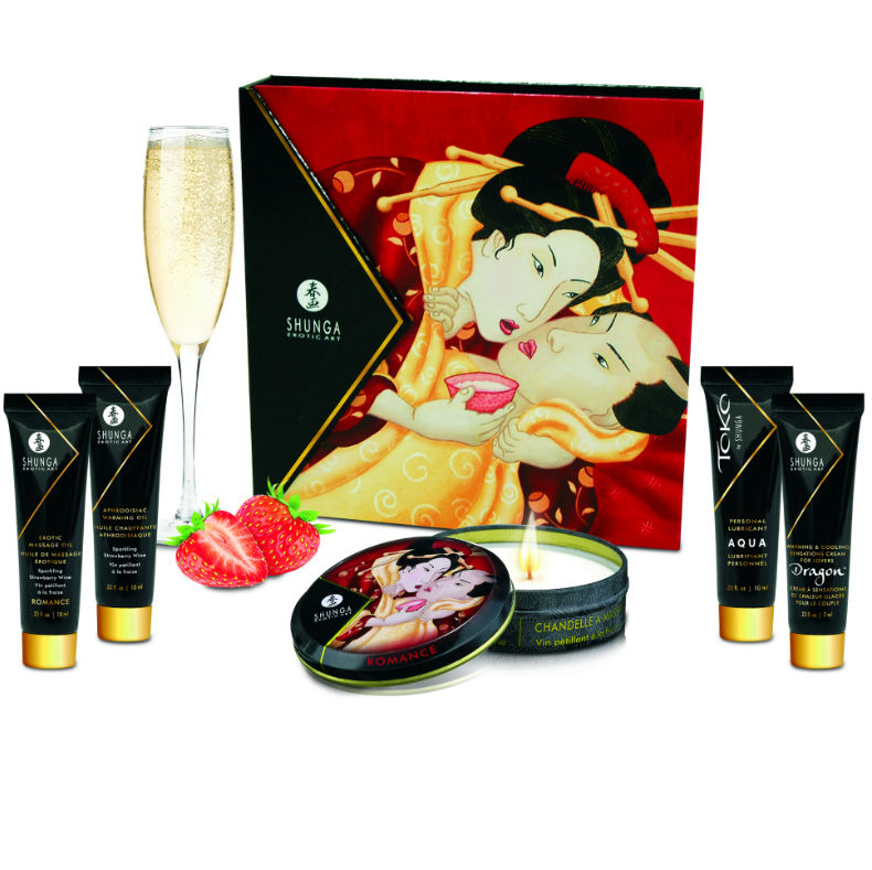 Geisha Secrets Strawberries & Cava Travel Kit | 10 ml–30 ml | SHUNGA