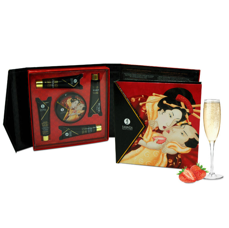 Geisha Secrets Strawberries & Cava Travel Kit | 10 ml–30 ml | SHUNGA