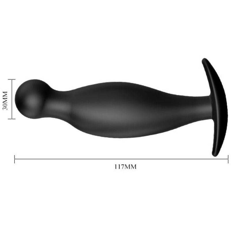 Ergonomic Silicone Anal Plug | Black | PRETTY LOVE