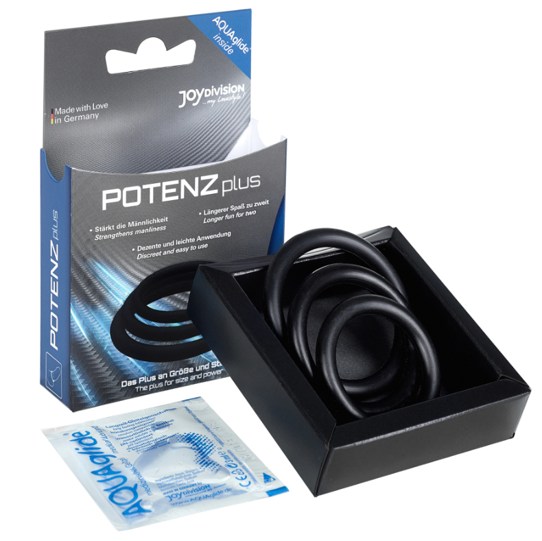 Black silicone erection ring set (S/M/L) | JOYDIVISION POTENZDUO