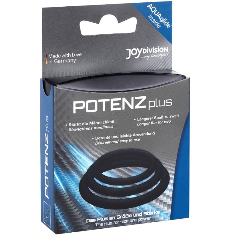 Black silicone erection ring set (S/M/L) | JOYDIVISION POTENZDUO