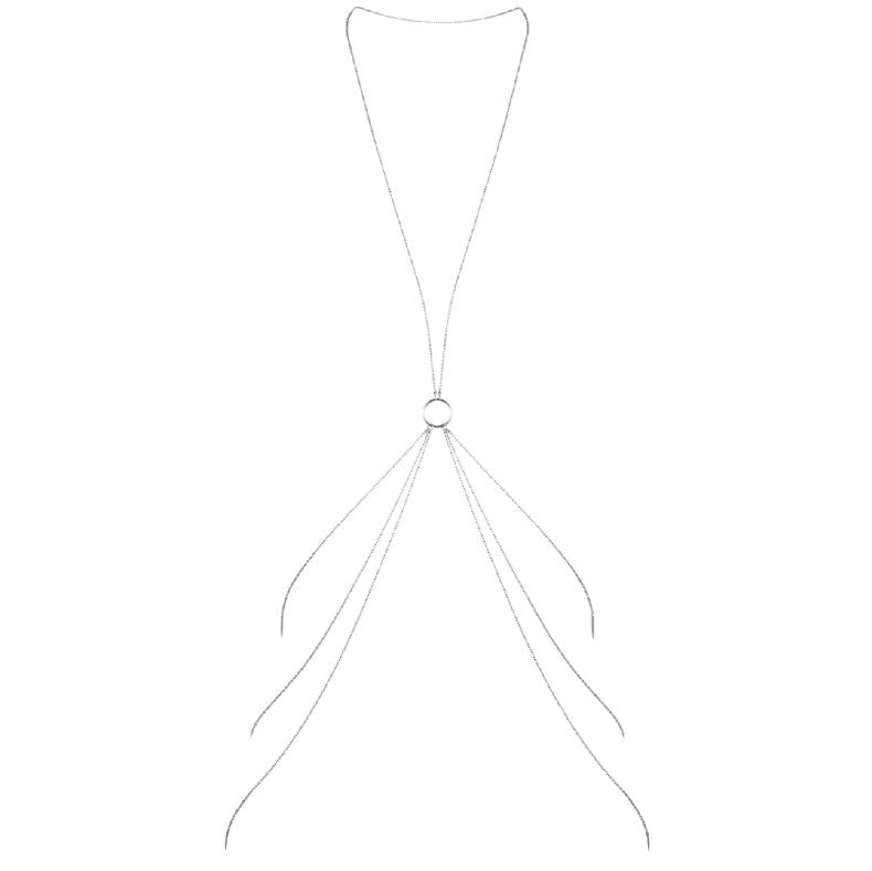 Figure-8 Metal Body Chain – Silver | BIJOUX