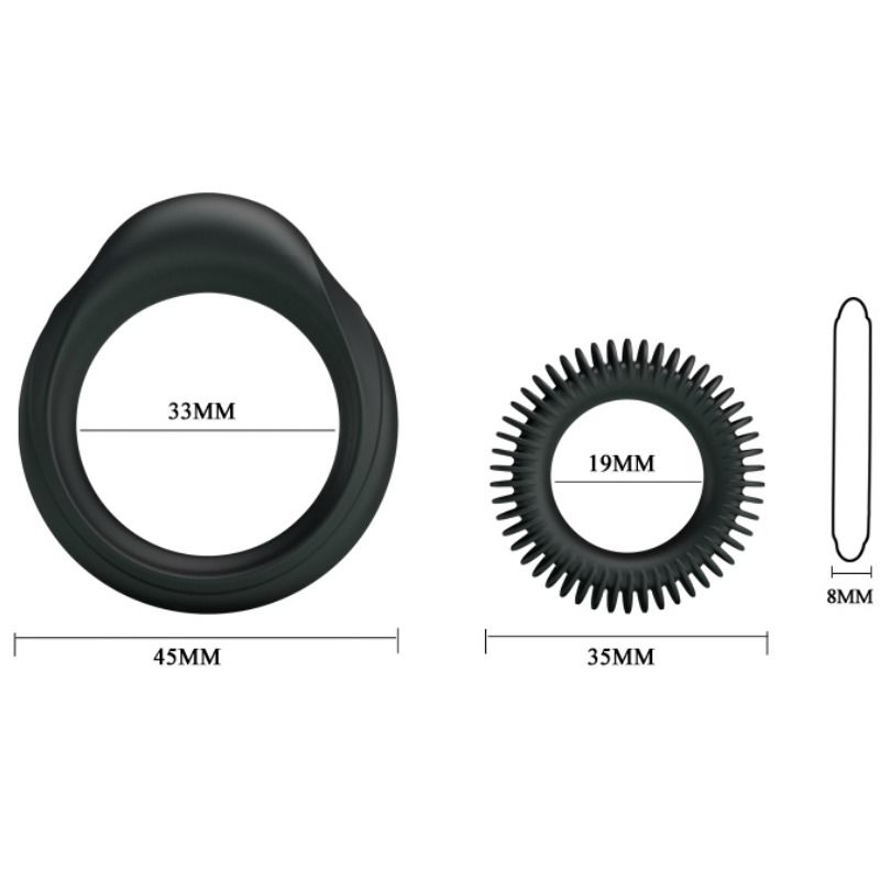 Silicone Delay Ring Set | Ø 2 cm & Ø 2.5 cm | BAILE