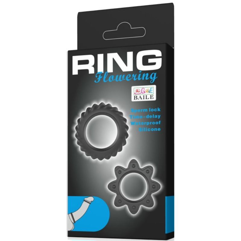 Flowering Silicone Delay Ring Set | Ø 2 cm & 2.5 cm | BAILE