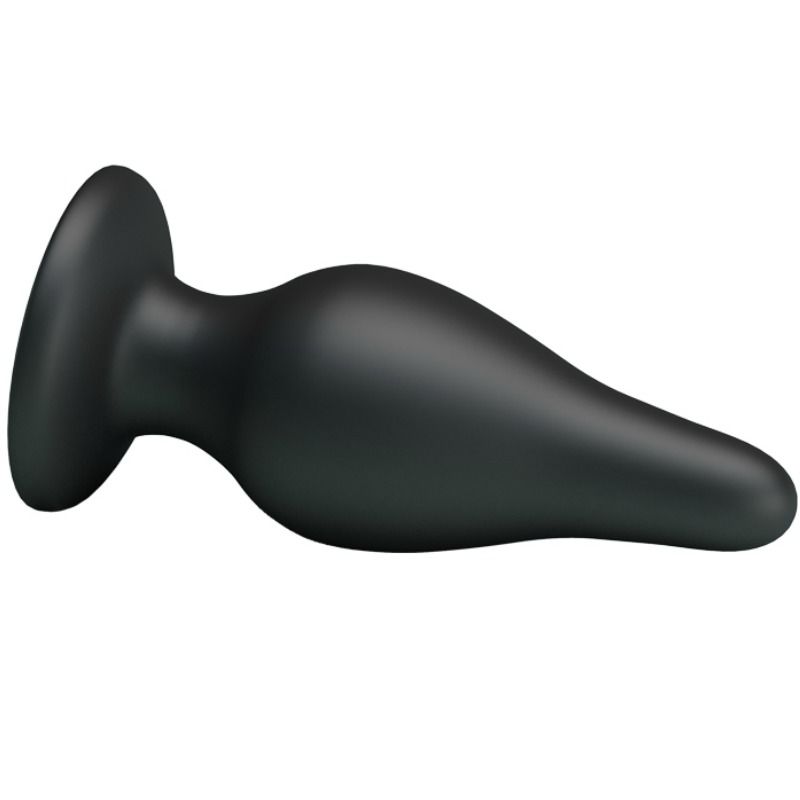 Ergonomic Suction-Cup Silicone Plug – Black | 15.4 cm × 5.5 cm | PRETTY LOVE