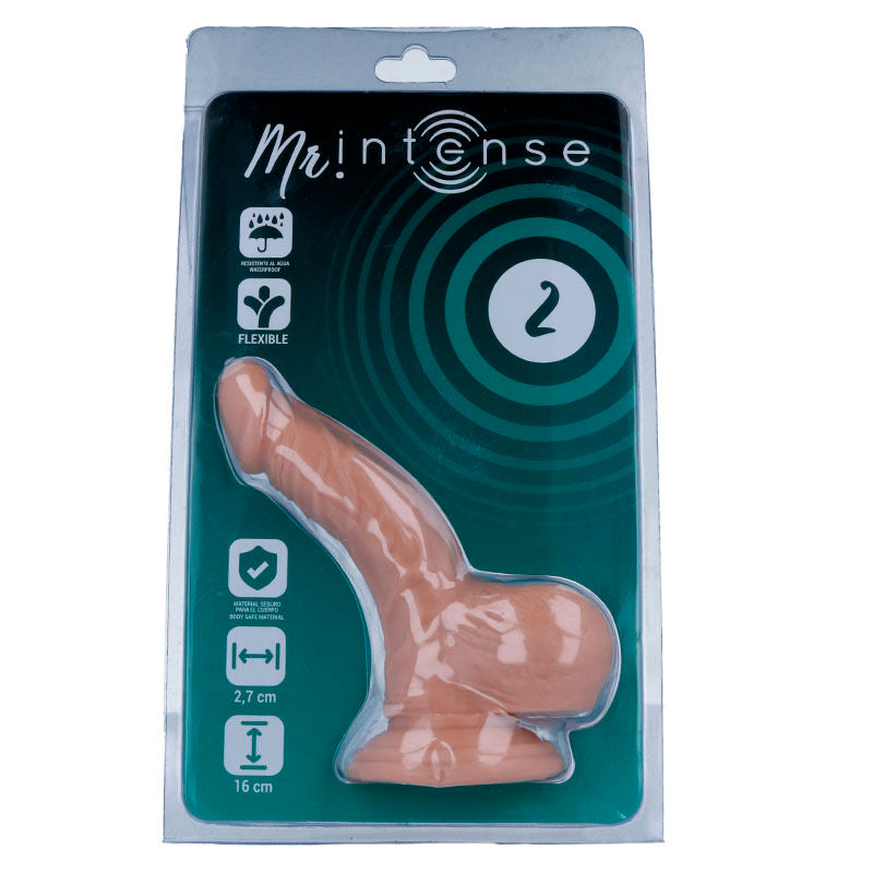 Realistic Dildo 16 cm x 2.7 cm with balls and suction cup – MR INTENSE