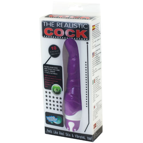 Realistic Cock 10 Rhythms Sensation (Violet) | 22 cm x 4 cm | BAILE