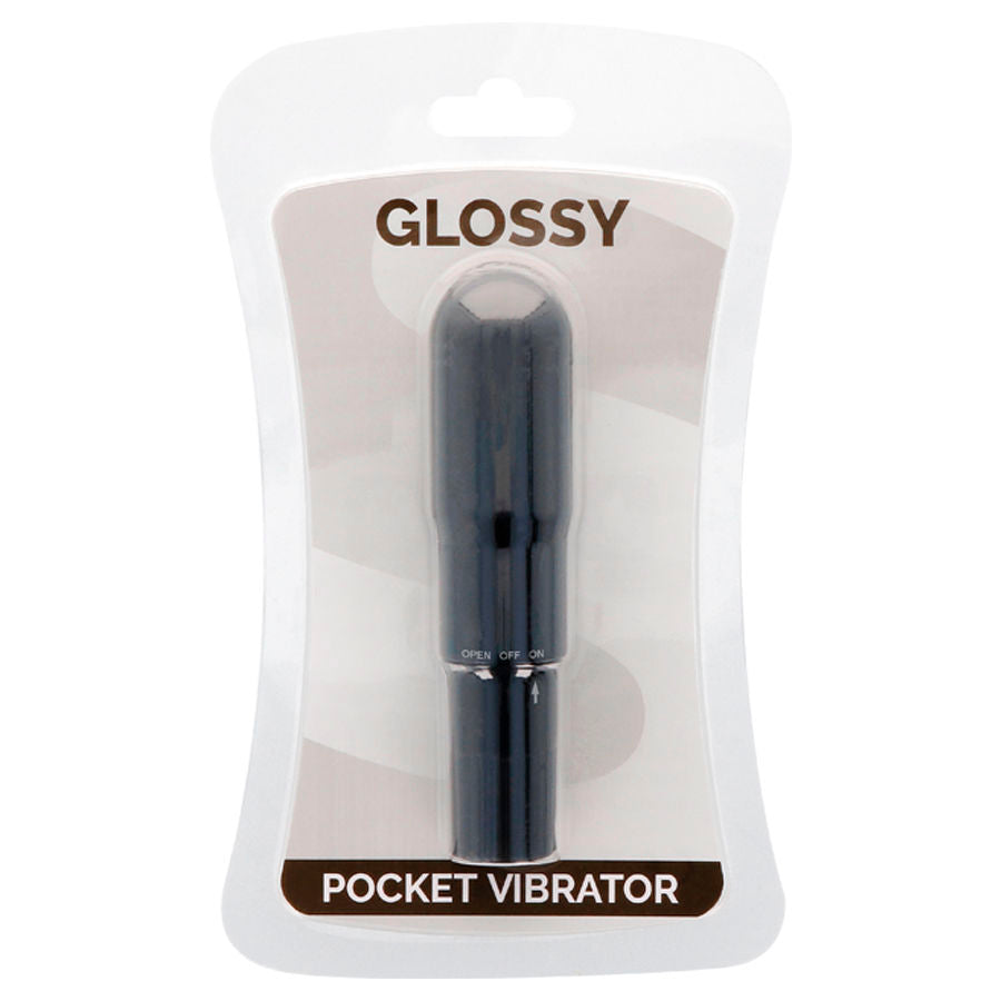 Glossy Pocket Vibrator Black – 17,500 RPM