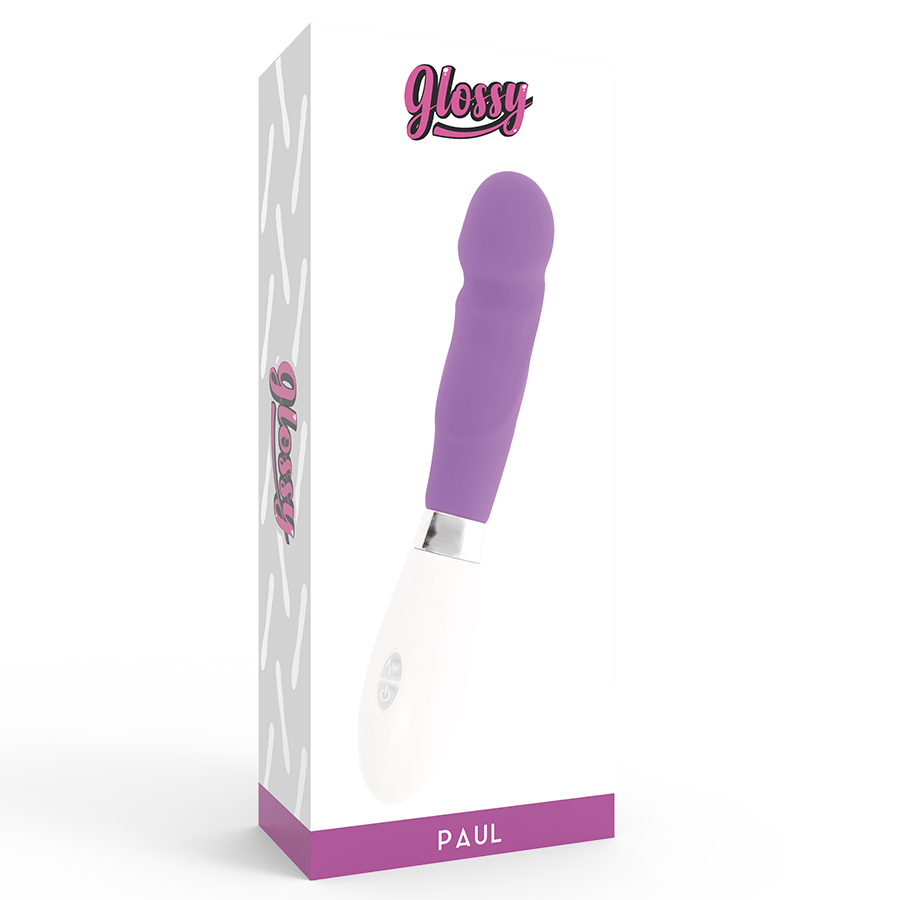 Paul Vibrator Purple – 12 cm Realistic Curved Massager, 10 Modes