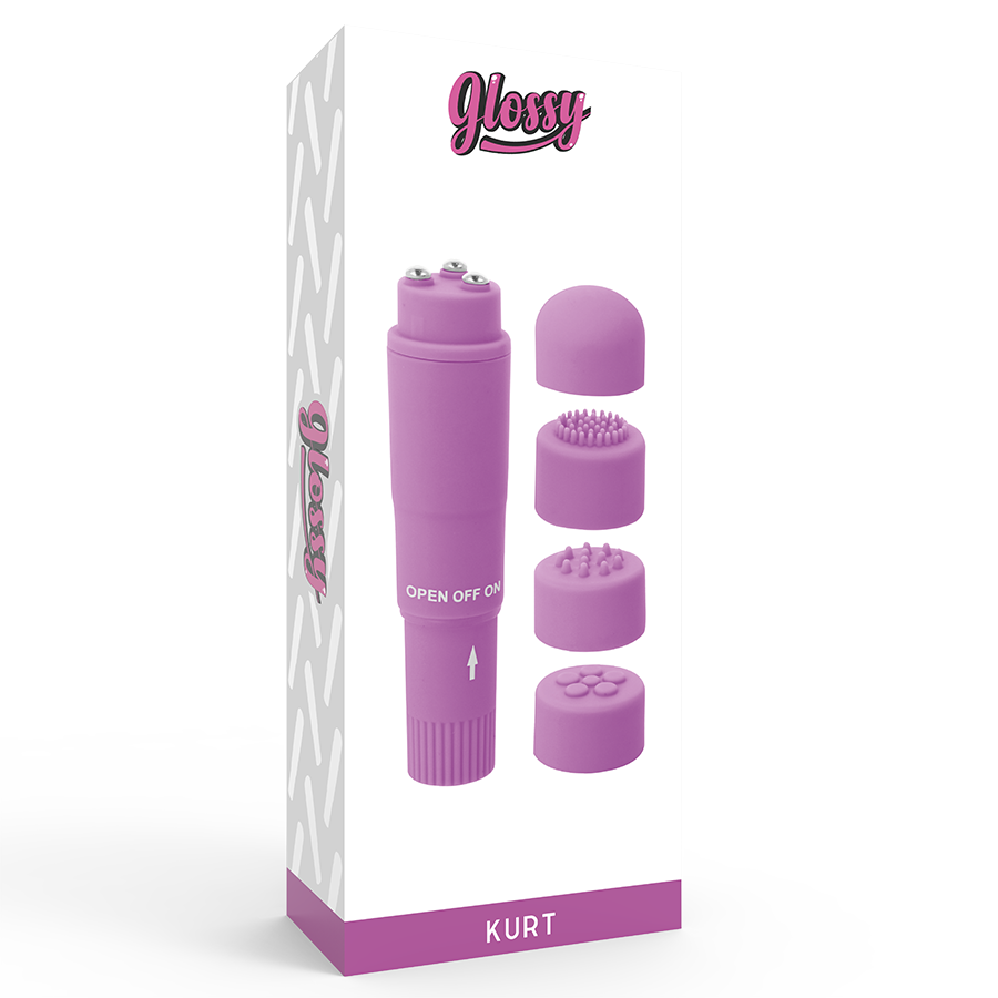Kurt Pocket Massager Purple – 10.7 cm, Multi‑Head