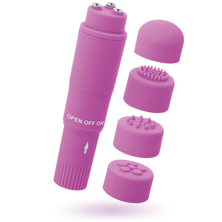 Kurt Pocket Massager Purple – 10.7 cm, Multi‑Head
