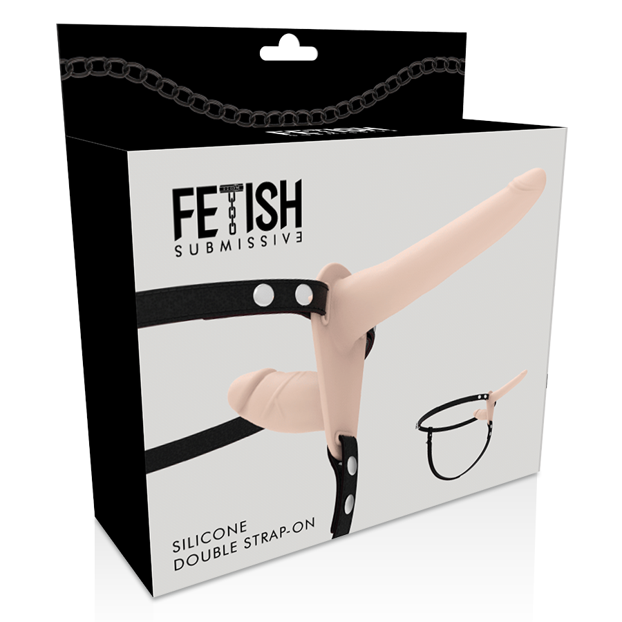 Double Penetration Strap-On Harness | 15.0 cm + 8.0 cm | Fetish Submissive