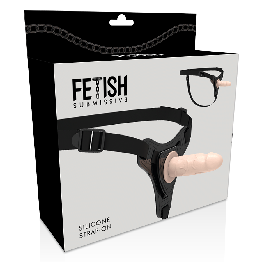 Harness + Realistic Silicone Dildo 12.5 cm | Elastic Belt, One Size – Fetish Submissive