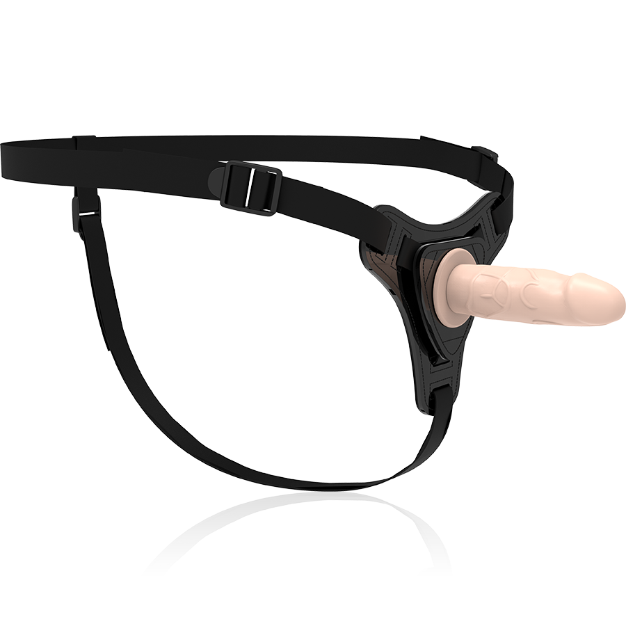 Harness + Realistic Silicone Dildo 12.5 cm | Elastic Belt, One Size – Fetish Submissive