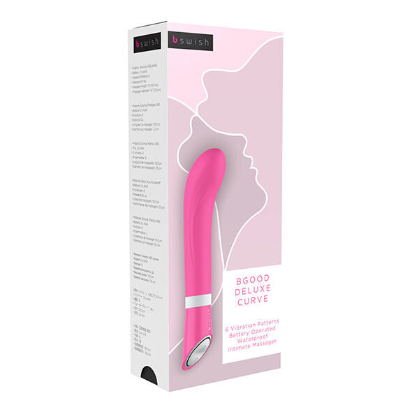 Curved silicone vibrator, 6 modes | 19.3 cm × 3.5 cm | B SWISH