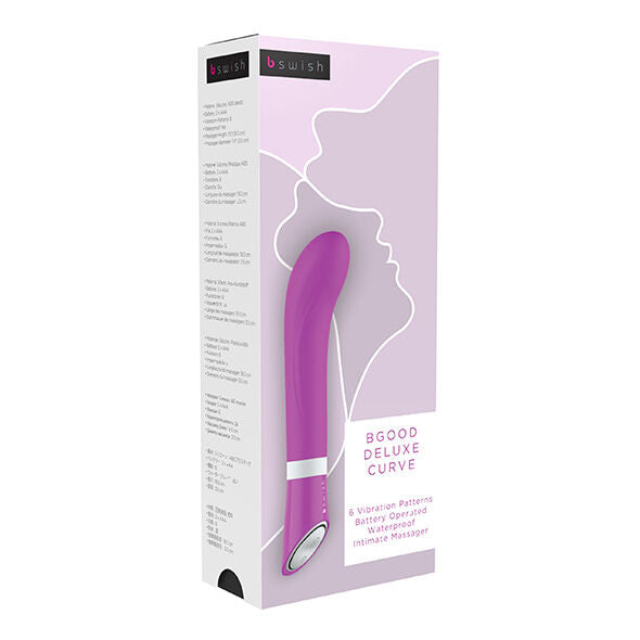Curved silicone vibrator, 6 modes | 19.3 cm × 3.5 cm | B SWISH