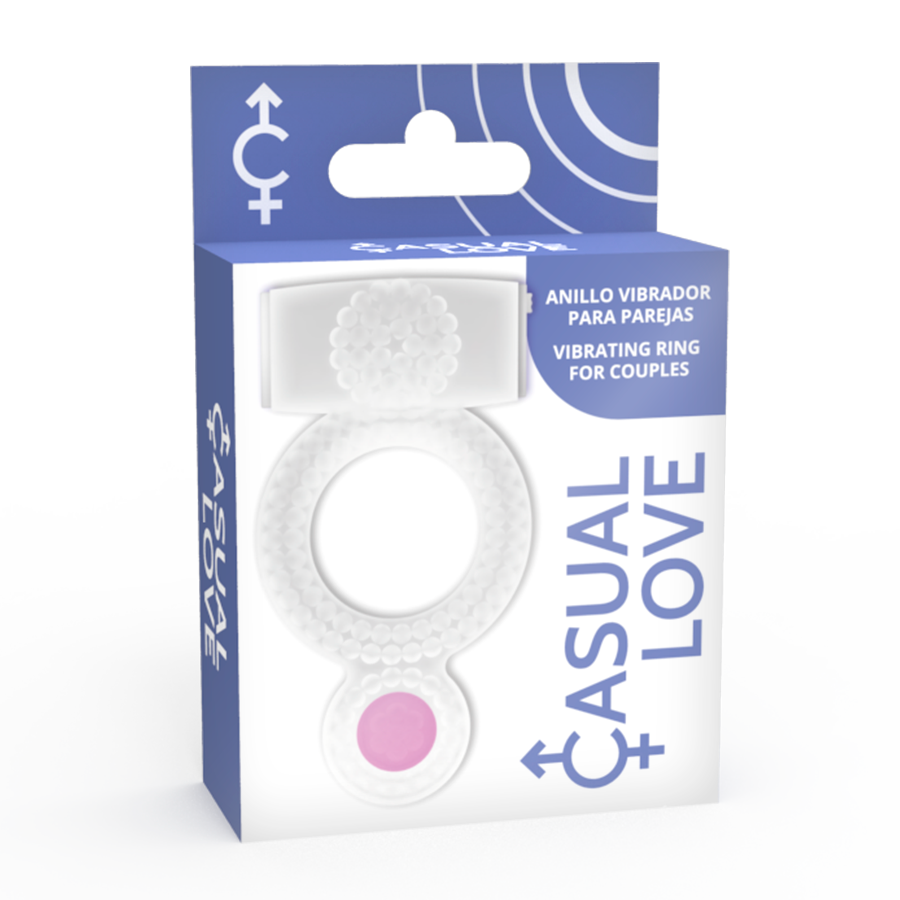 Vibrating Double Pleasure Ring - Transparent - CASUAL LOVE