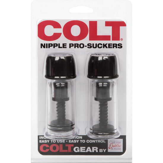 CALEXOTICS - COLT SUCTION CUPS WITH STIMULATING WAVES FOR THE NIPPLE, BLACK
