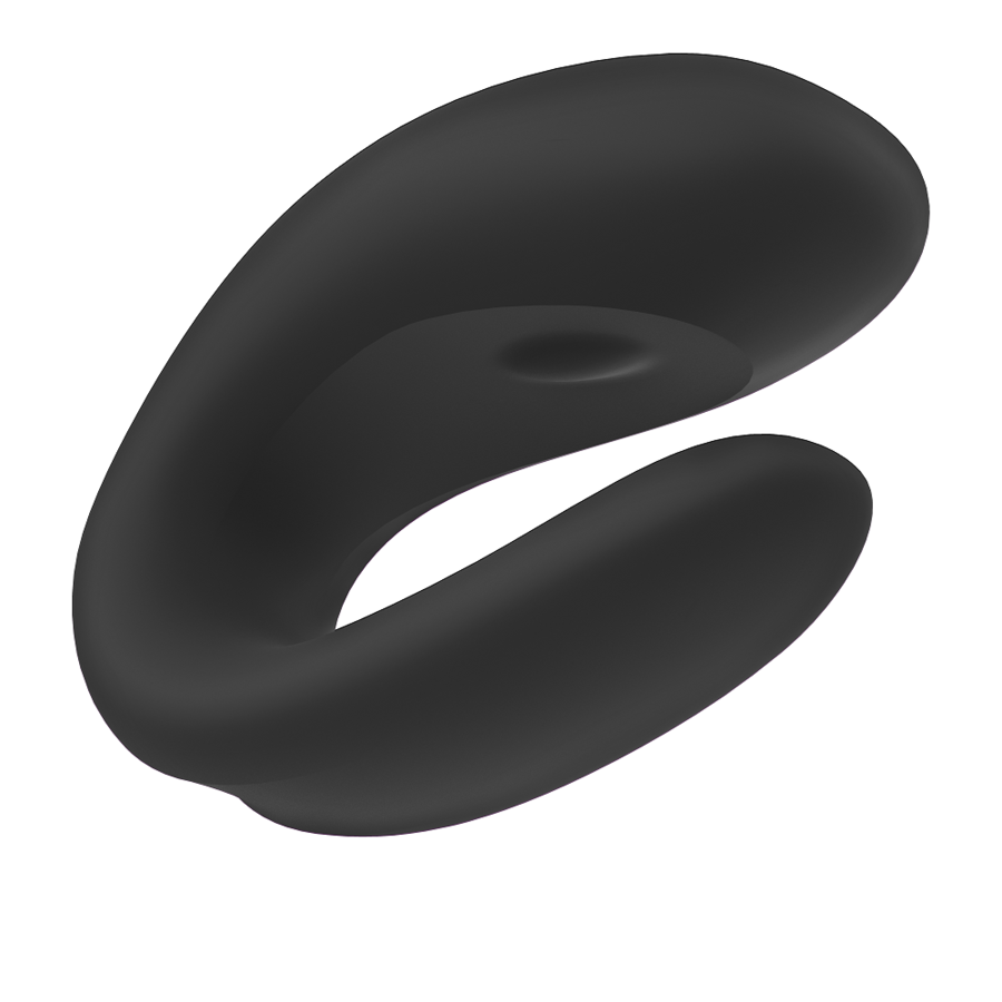 Satisfyer Double Joy with App – U-Shaped Couples Vibrator Purple/ Black, 2 Motors, Waterproof –